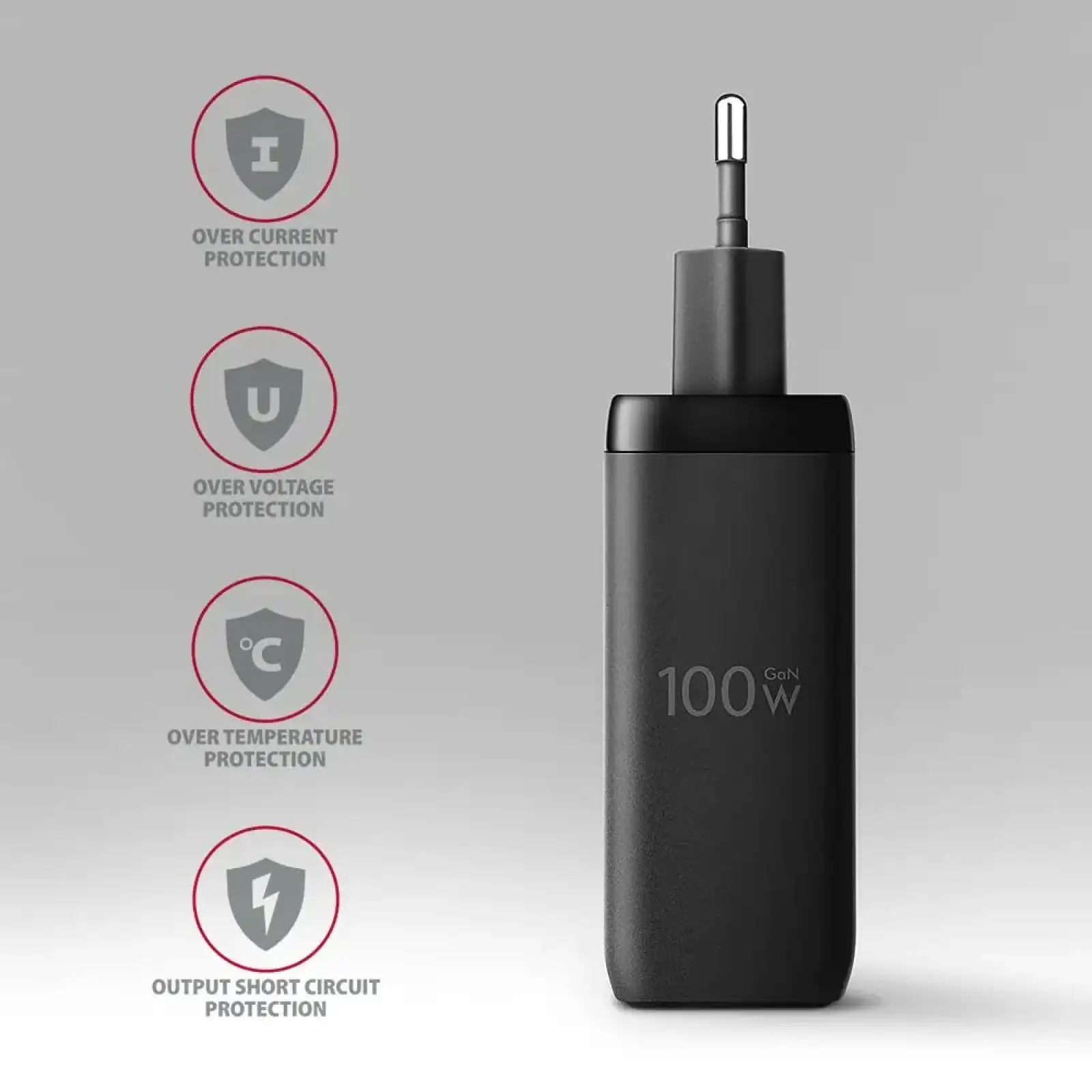 СЗУ AXAGON ACU-DPQ100, 3x port (USB + dual USB-C), PD3.0/QC4+/PPS/Apple, 100W, Чорний UA