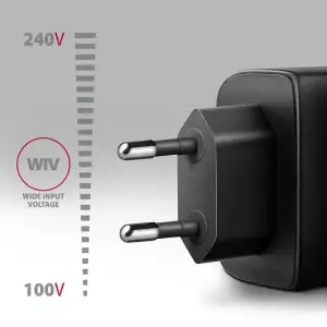 СЗУ AXAGON ACU-PQ45, QC3.0,4.0/AFC/FCP/PPS/Apple + PD type-C, 45W, Чорний UA