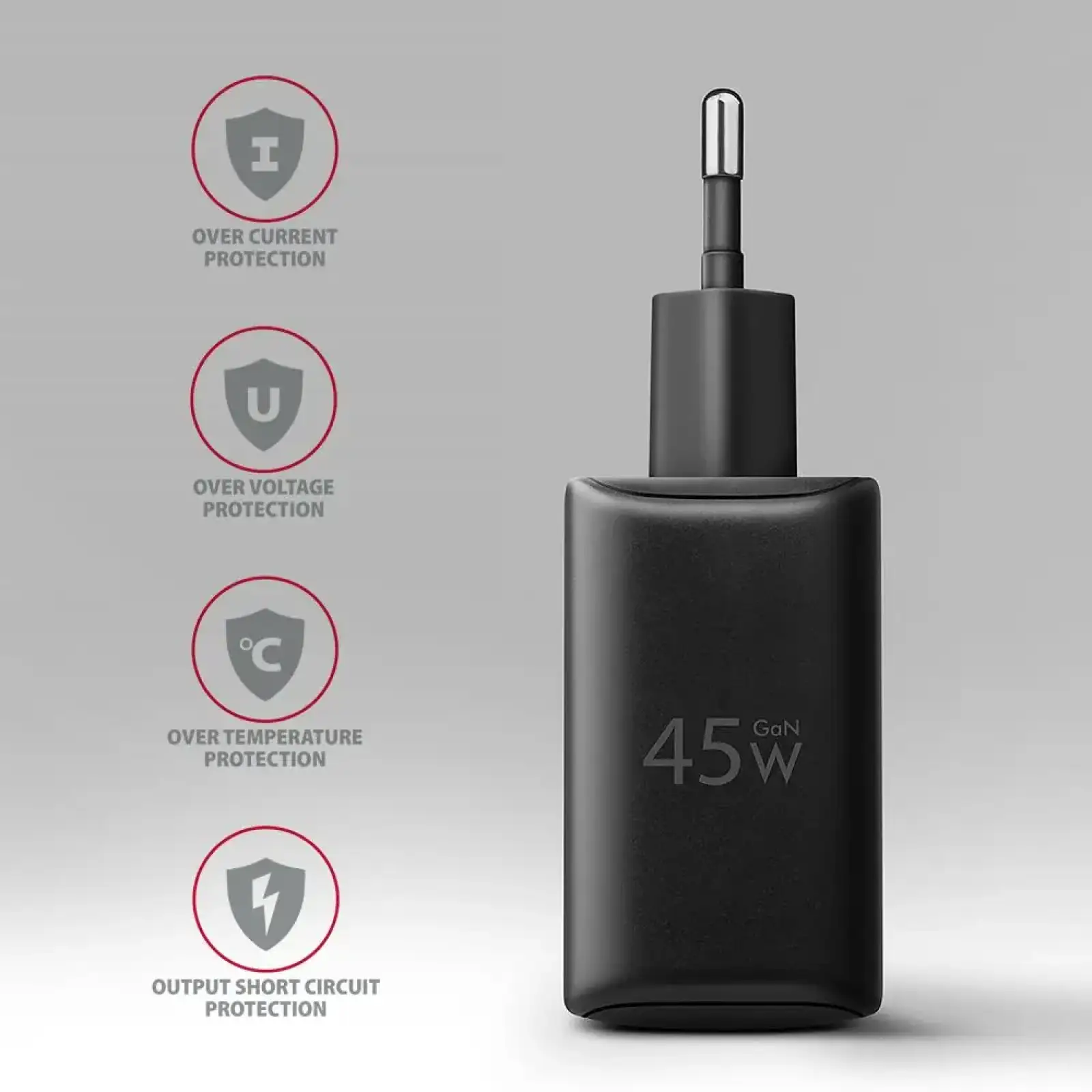 СЗУ AXAGON ACU-PQ45, QC3.0,4.0/AFC/FCP/PPS/Apple + PD type-C, 45W, Чорний UA
