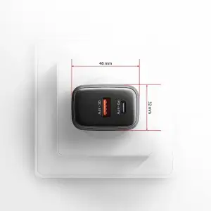 МЗП AXAGON ACU-PQ67, 2x port (USB + USB-C), PD3.0/QC4+/PPS/Apple, 67W, сірий UA