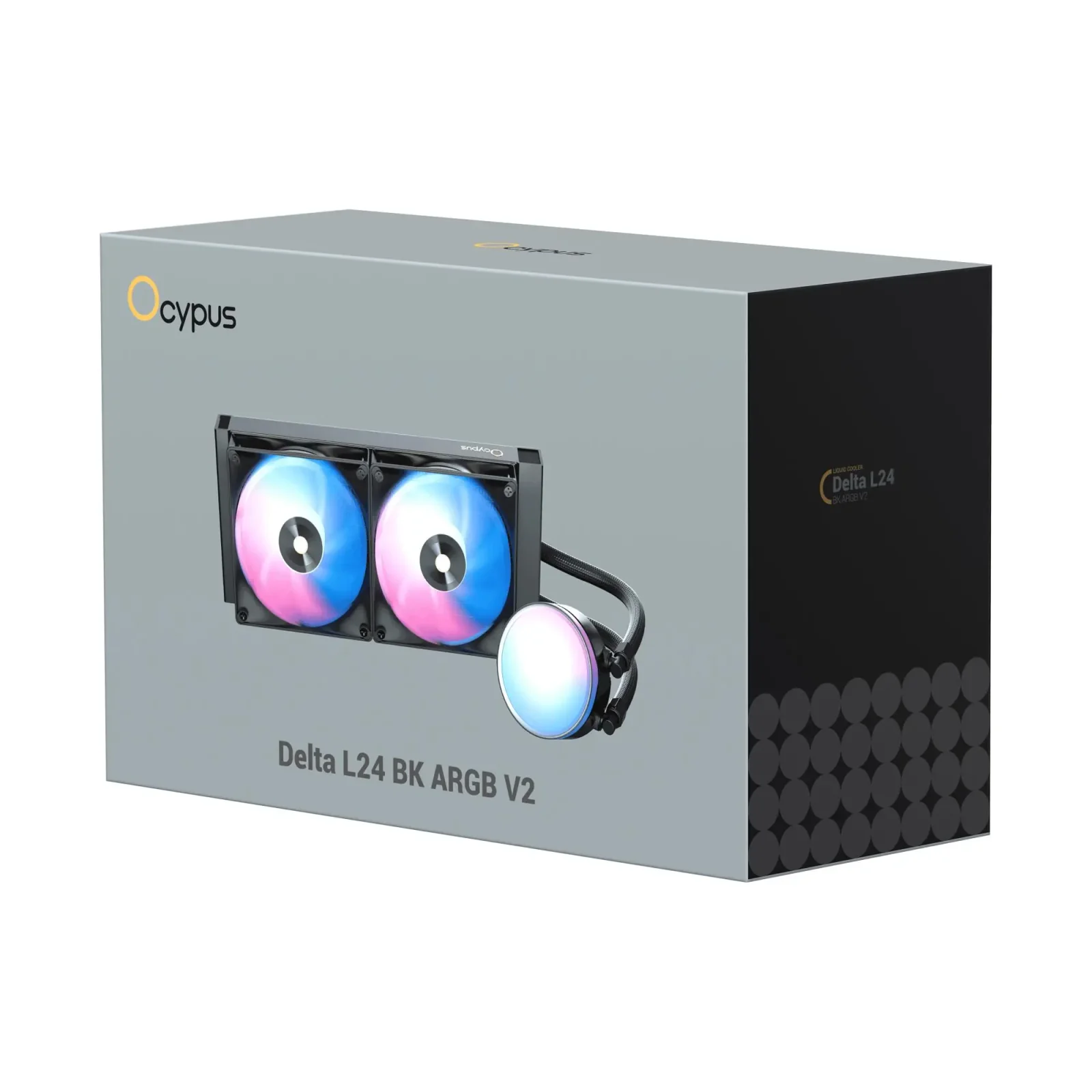 Система рідинного охолодження для комп'ютерного процесора DELTA L24 BK ARGB V2 (DELTA-L24-BK2AAWNN02X-GL) OCYPUS UA
