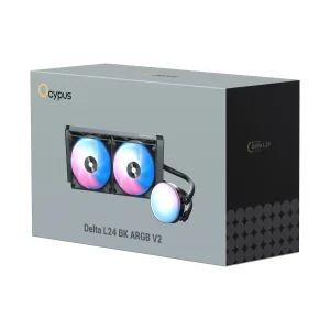Система рідинного охолодження для комп'ютерного процесора DELTA L24 BK ARGB V2 (DELTA-L24-BK2AAWNN02X-GL) OCYPUS UA