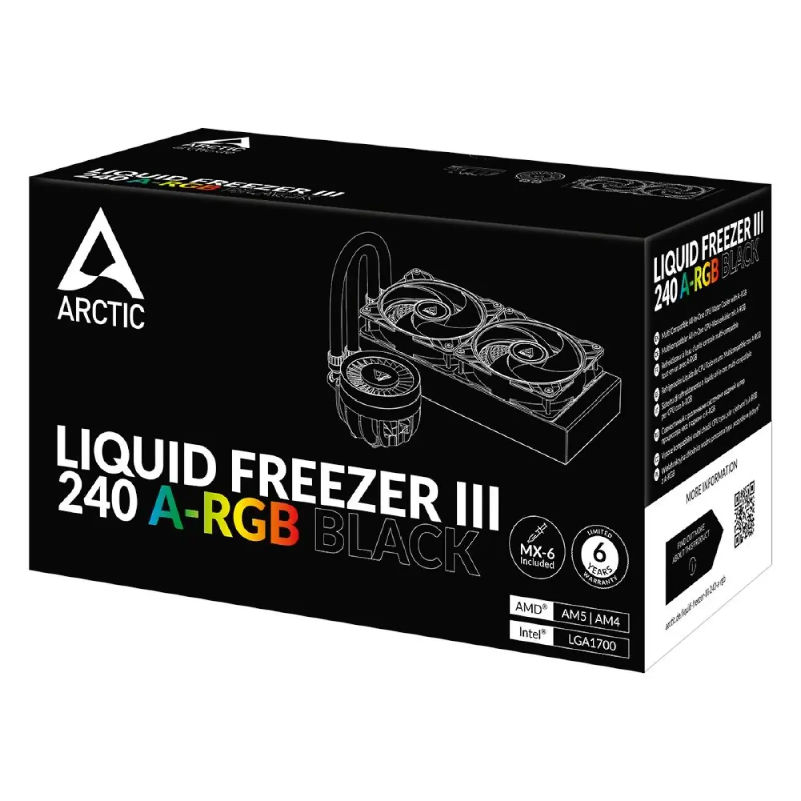Водяне охолодження Arctic Liquid Freezer III 240 A-RGB Black (ACFRE00142A) UA