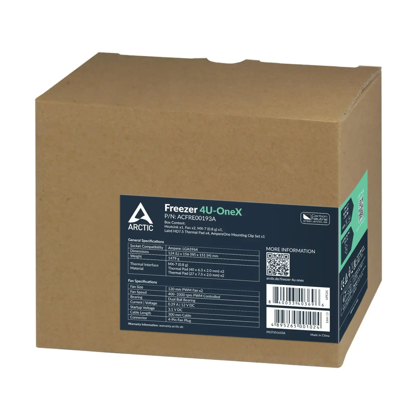 Система охлаждения для компьютерного процессора Arctic Freezer 4U-OneX (ACFRE00193A) UA