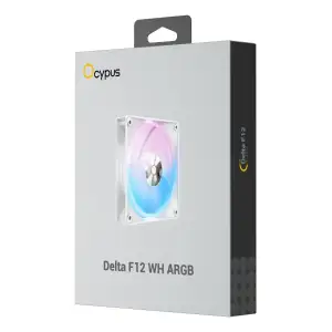 Корпусний вентилятор 120MM DELTA F12 ARGB білий (DELTA-F12-WH1AM00X-GL) OCYPUS UA