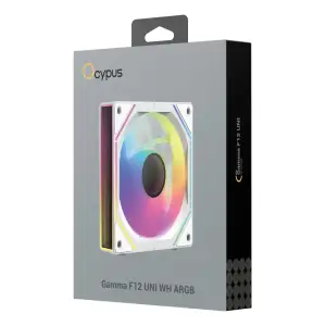 Корпусний вентилятор 120MM GAMMA F12 ARGB REVERSE BLADE білий (GAMMA-F12-WH1AM01U-GL) OCYPUS UA