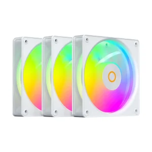 Набір із трьох вентиляторів для корпусу 120MM GAMMA F12 ELITE WH ARGB 3 IN 1 (GAMMA-F12-WH3AM00E-GL) OCYPUS UA