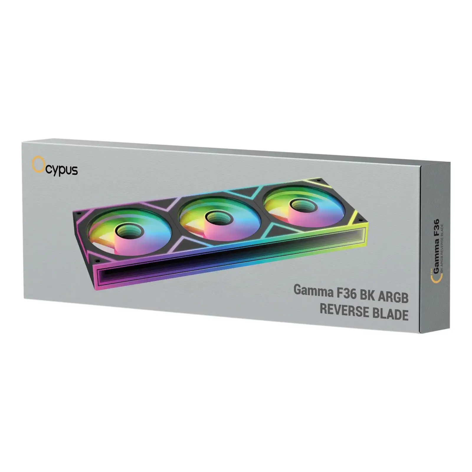 Корпусний вентилятор 120MM GAMMA F36 ARGB REVERSE BLADE чорний (GAMMA-F36-BK3AM001-GL) OCYPUS UA