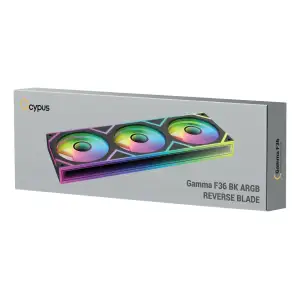 Корпусний вентилятор 120MM GAMMA F36 ARGB REVERSE BLADE чорний (GAMMA-F36-BK3AM001-GL) OCYPUS UA