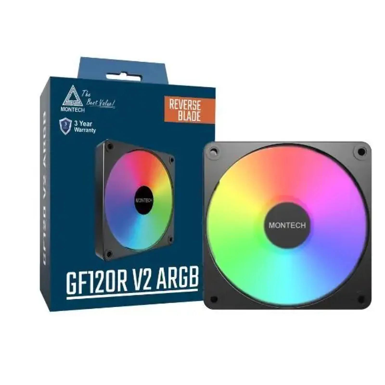 Корпусний вентилятор 120MM GF120R V2 ARGB PWM (B) MONTECH UA