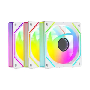 Набір із трьох вентиляторів для корпусу 120MM GAMMA F12 UNI WH ARGB REVERSE BLADE 3 IN 1 (GAMMA-F12-WH3AM01U-GL) OCYPUS UA