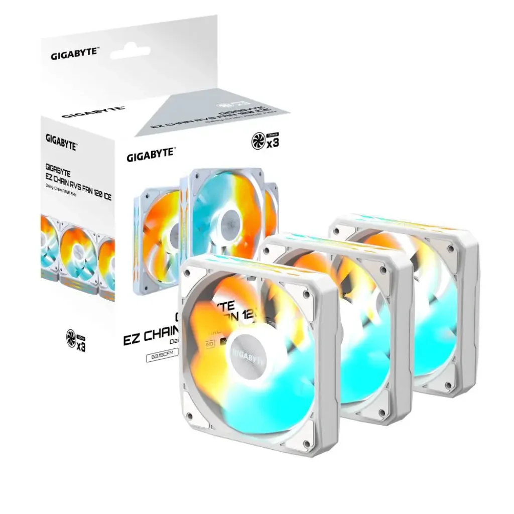Корпусний вентилятор 120MM ARGB EZRVSFAN1203 ICE GIGABYTE (GP-GBT EZRVSFAN1203 ICE) UA