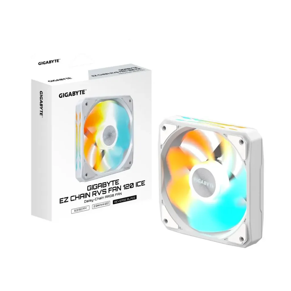 Корпусний вентилятор 120MM ARGB EZRVSFAN1203 ICE GIGABYTE (GP-GBT EZRVSFAN1203 ICE) UA