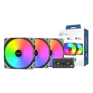 Набір із трьох вентиляторів для корпусу 120MM E28 ARGB 3 PACK (B) MONTECH UA