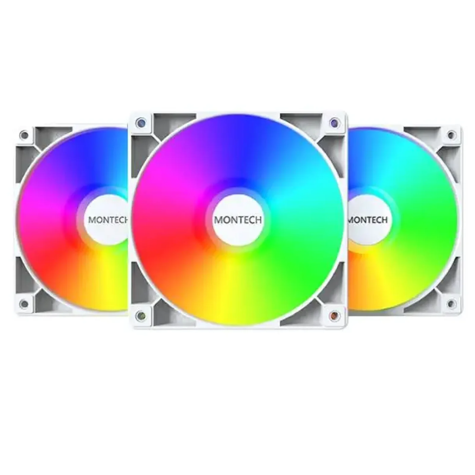 Набір із трьох вентиляторів для корпусу 120MM GF120 V2 ARGB PWM 3I1(W) MONTECH UA