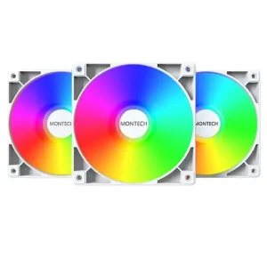 Набір із трьох вентиляторів для корпусу 120MM GF120 V2 ARGB PWM 3I1(W) MONTECH UA