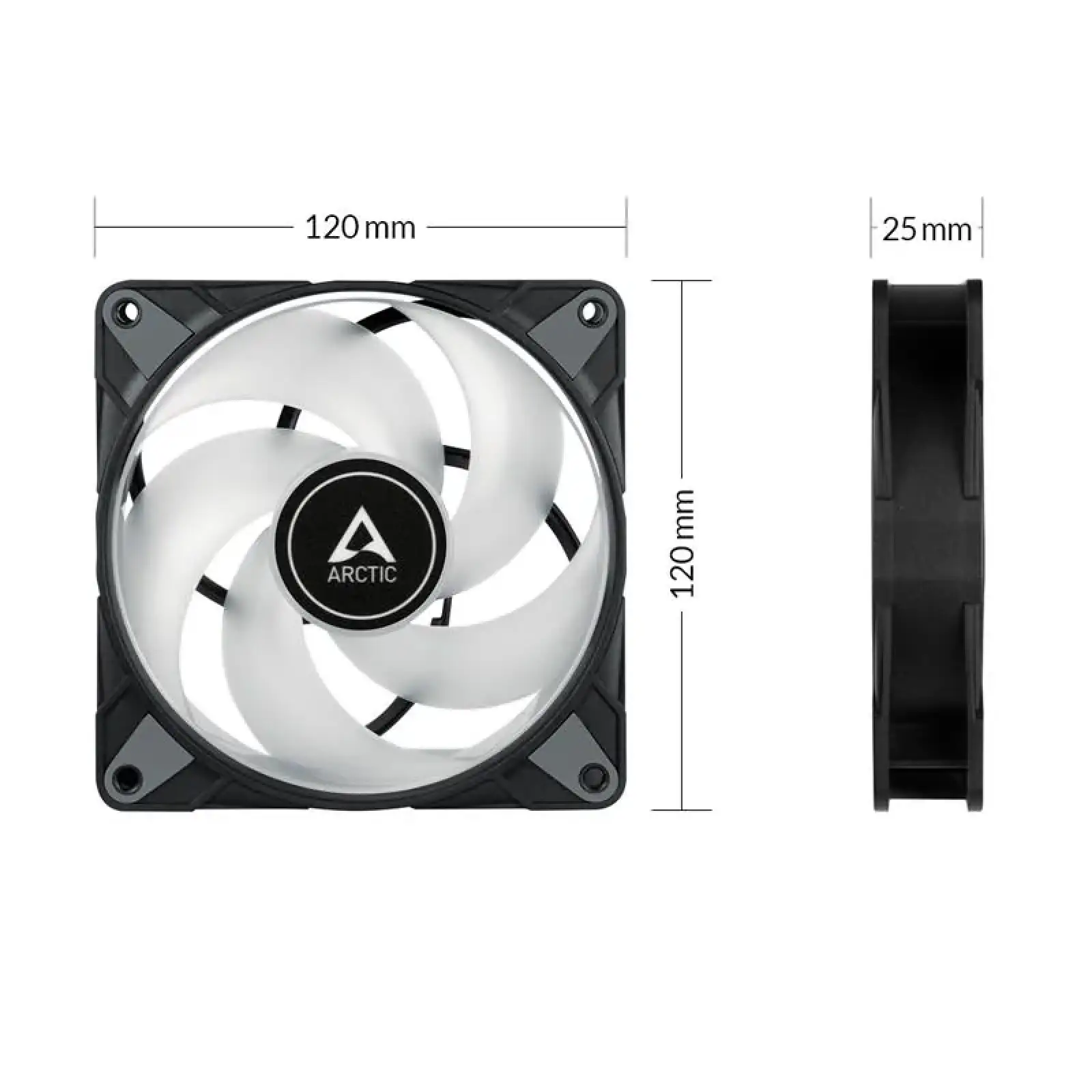 Корпусный вентилятор Arctic P12 PWM PST RGB 3-Pack (ACFAN00229A) UA