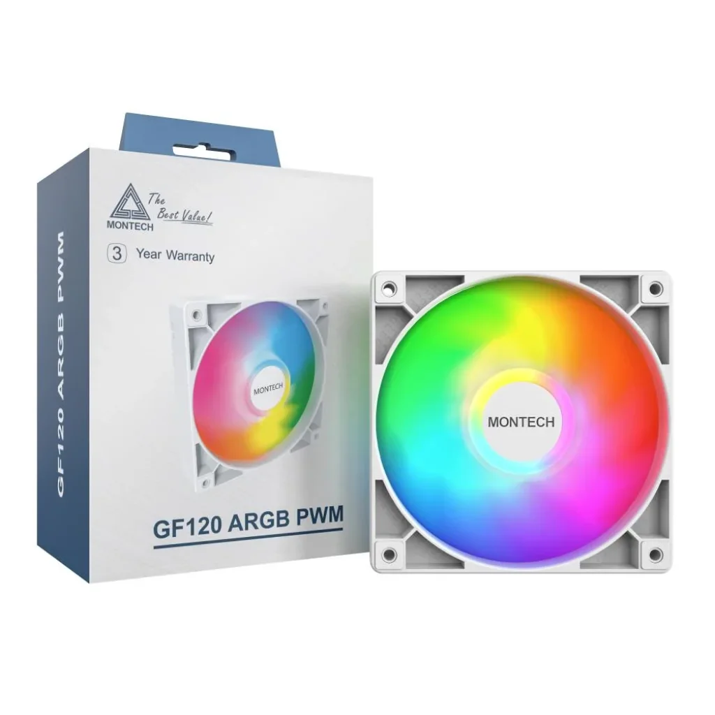 Корпусний вентилятор 120MM GF120 PWM WHITE MONTECH UA
