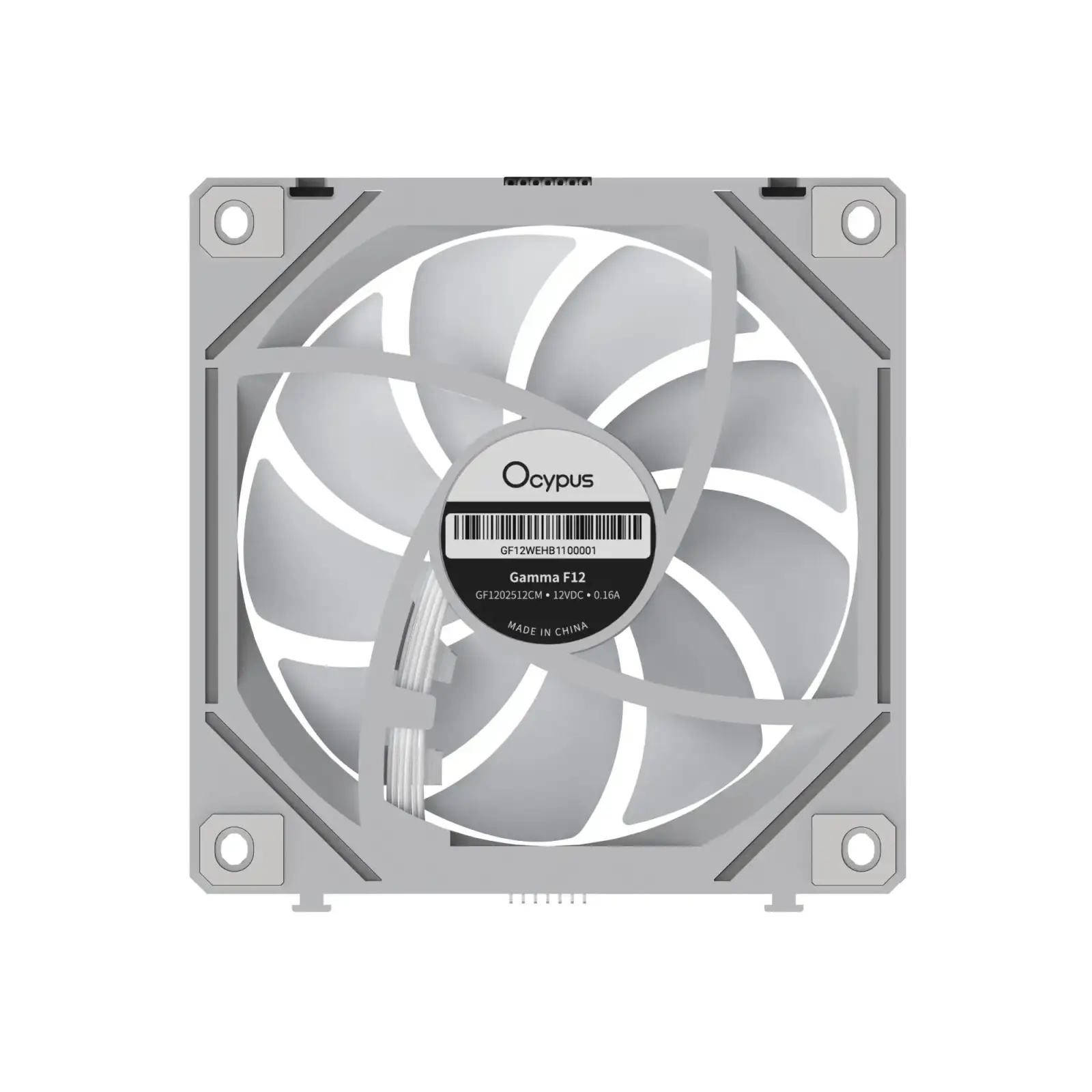 Корпусний вентилятор 120MM GAMMA F12 ARGB REVERSE BLADE білий (GAMMA-F12-WH1AM01U-GL) OCYPUS UA