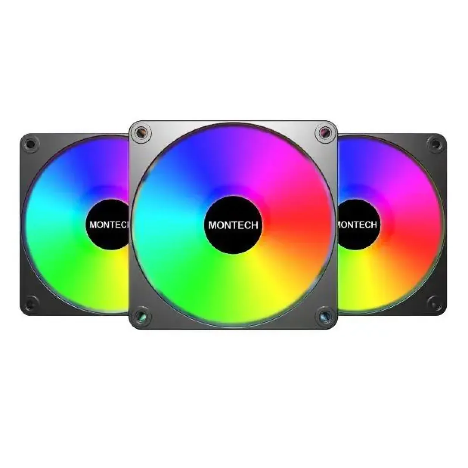 Набір із трьох вентиляторів для корпусу 120MM GF120 V2 ARGB PWM 3I1(B) MONTECH UA