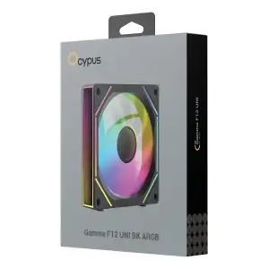 Корпусний вентилятор 120MM GAMMA F12 UNI ARGB чорний (GAMMA-F12-BK1AM00U-GL) OCYPUS UA
