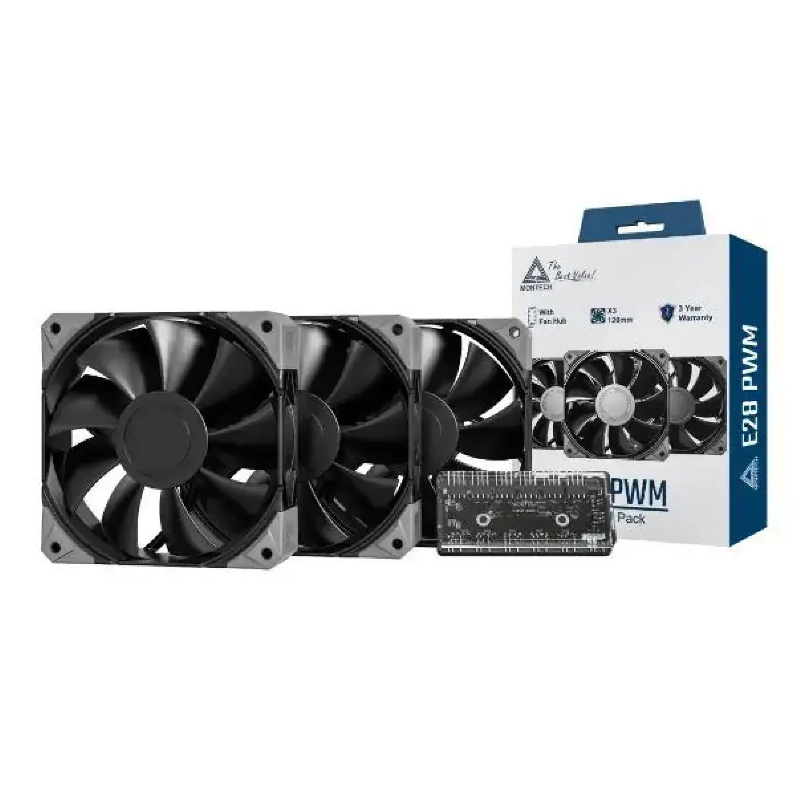 Набір із трьох вентиляторів для корпусу 120MM E28 3 PACK (B) MONTECH UA