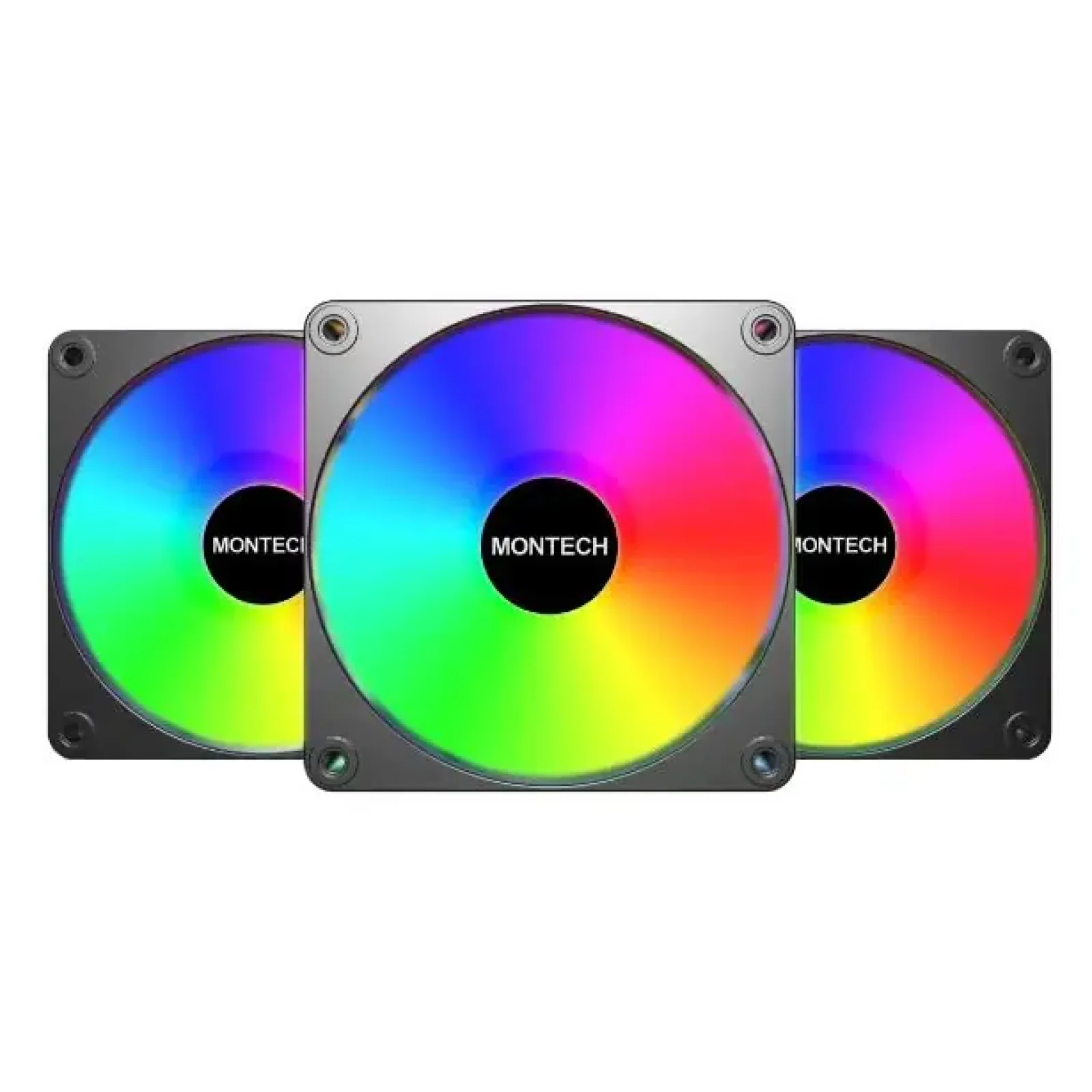 Набір із трьох вентиляторів для корпусу 120MM GF120R V2 ARGB PWM 3I1 (B) MONTECH (GF120R V2 ARGB PWM 3I1(B)) UA