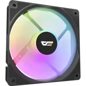 Корпусний вентилятор DARK FLASH CL12 4PIN 120MM RAINBOW, чорний UA