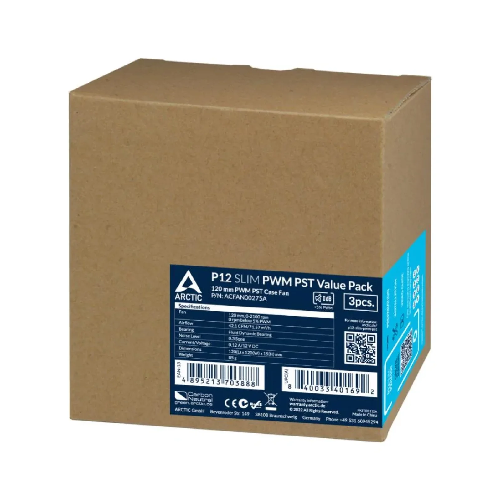Корпусний вентилятор 120MM 3PCS ACFAN00275A ARCTIC UA