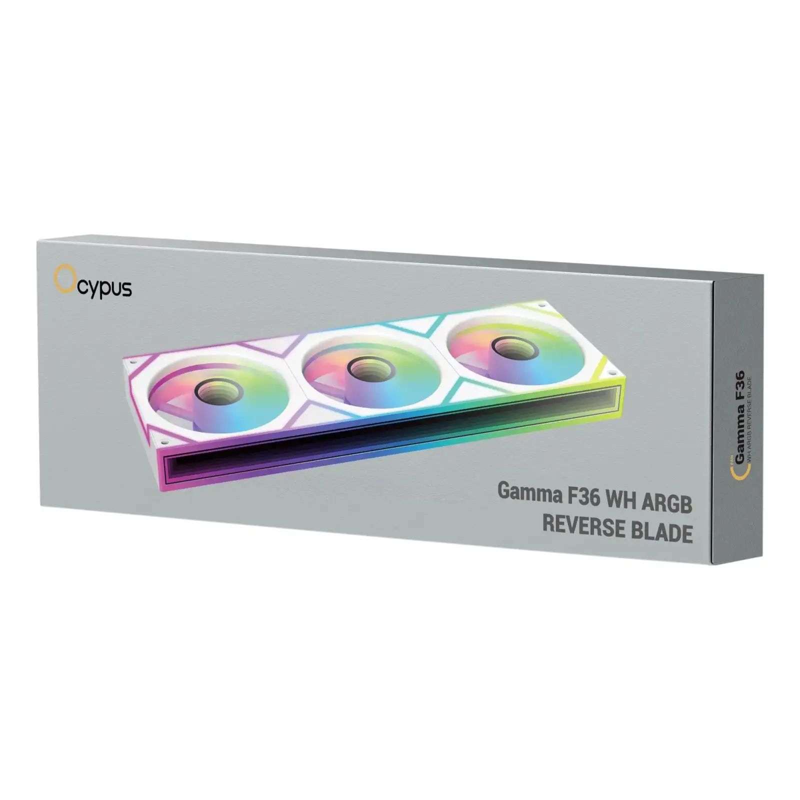 Корпусний вентилятор 120MM GAMMA F36 ARGB REVERSE BLADE білий (GAMMA-F36-WH3AM001-GL) OCYPUS UA