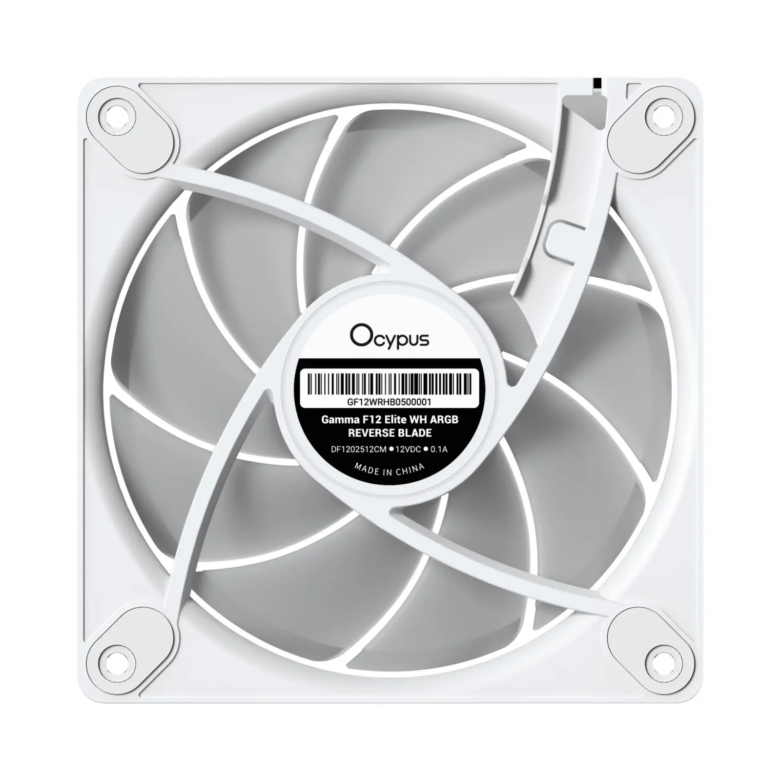 Набір із трьох вентиляторів для корпусу 120MM GAMMA F12 ELITE WH ARGB REVERSE BLADE 3 IN 1 (GAMMA-F12-WH3AM01E-GL) OCYPUS UA