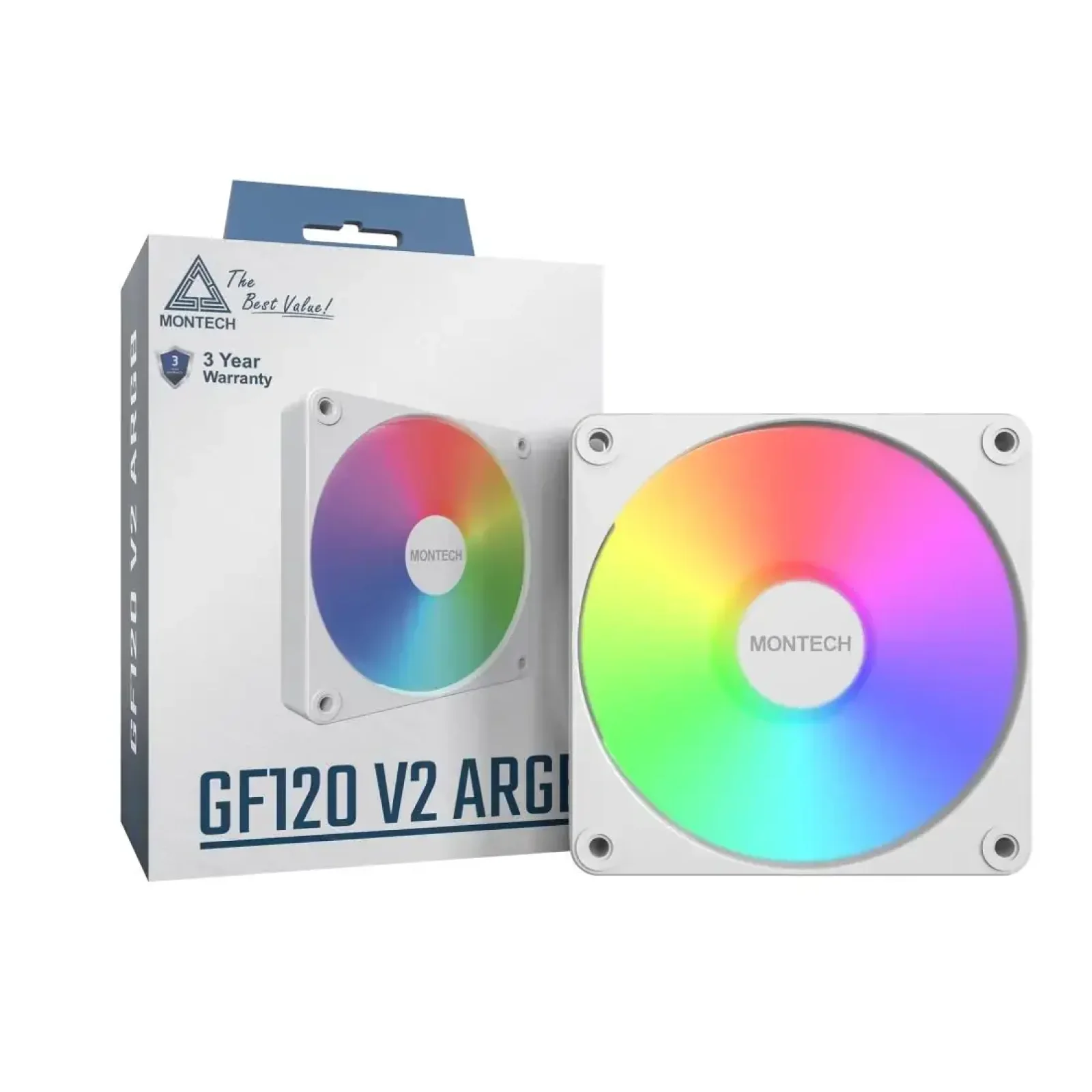 Корпусний вентилятор 120MM GF120 V2 ARGB PWM (W) MONTECH UA