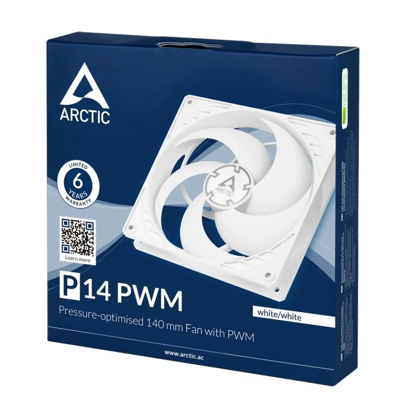 Корпусный вентилятор Arctic P14 PWM White (ACFAN00222A) UA