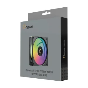 Корпусний вентилятор GAMMA F12 ELITE BK ARGB REVERSE BLADE (GAMMA-F12-BK1AM01E-GL) OCYPUS UA