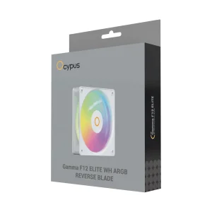 Корпусний вентилятор GAMMA F12 ELITE WH ARGB REVERSE BLADE (GAMMA-F12-WH1AM01E-GL) OCYPUS UA
