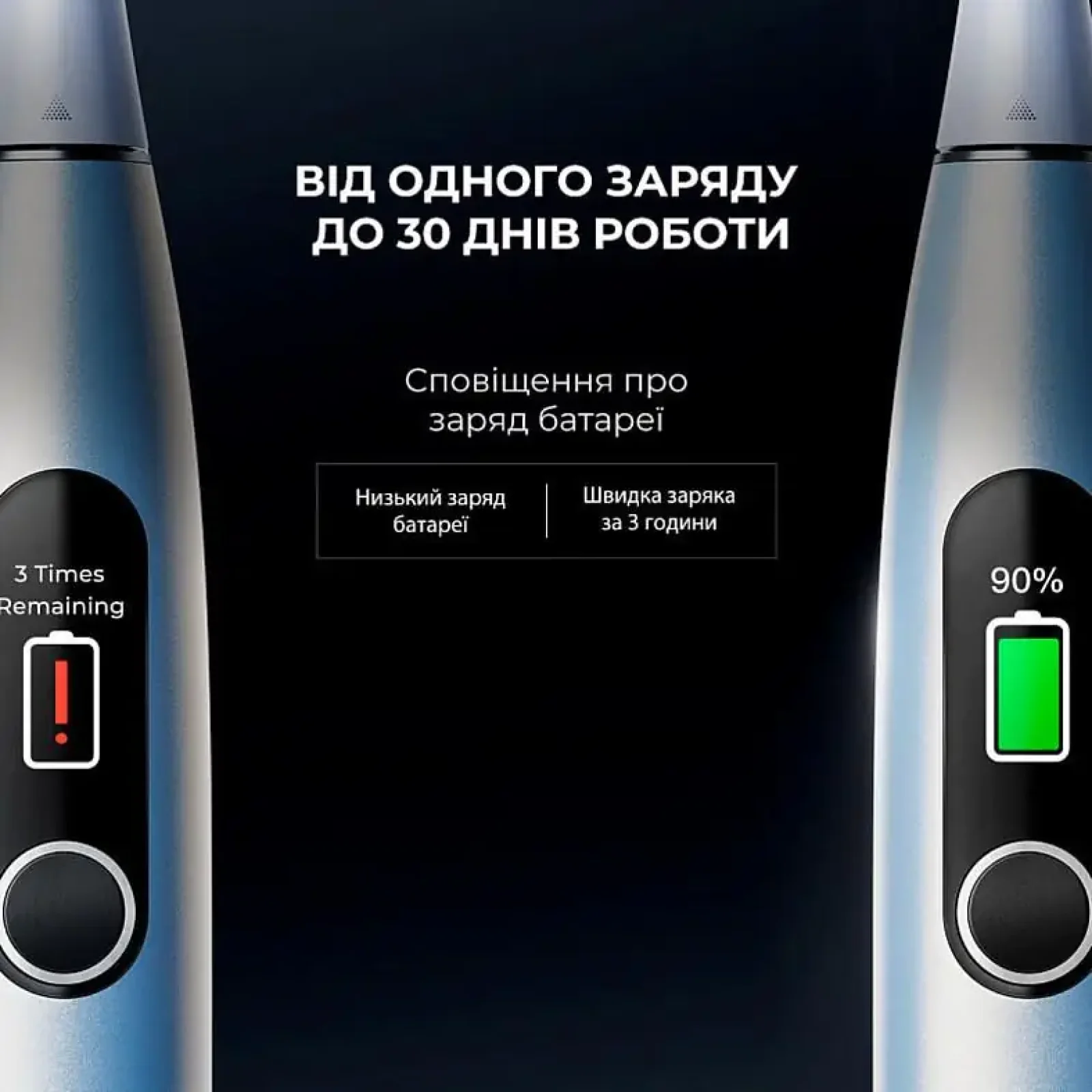 Електрична зубна щітка Oclean X Plus Pro Digital Silver (6970810556179) UA