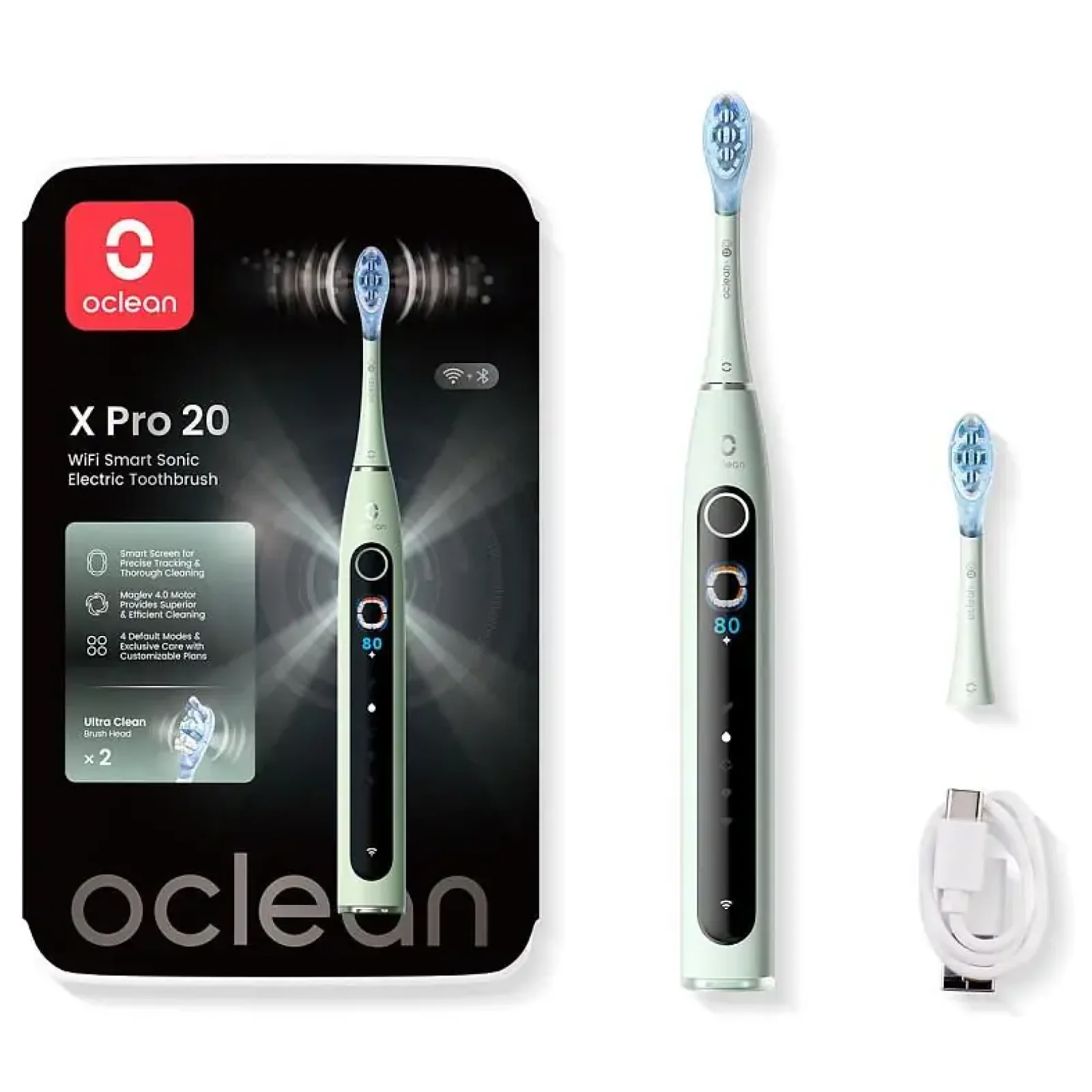 Електрична зубна щітка Oclean X Pro 20 Electric Toothbrush Green (6970810556902) UA