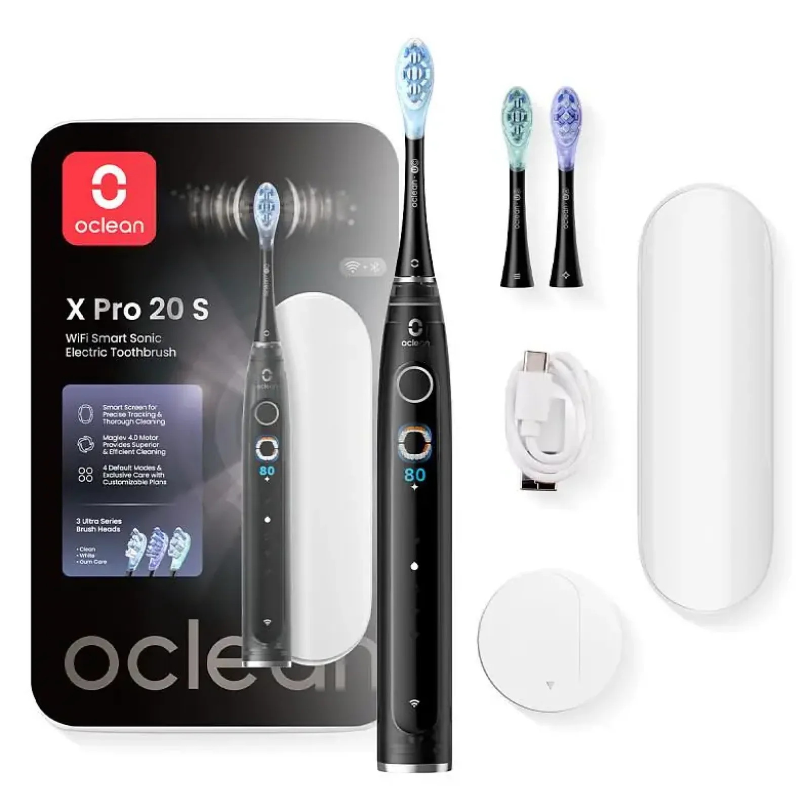 Електрична зубна щітка Oclean X Pro 20 Set Electric Toothbrush Black (6970810556964) UA