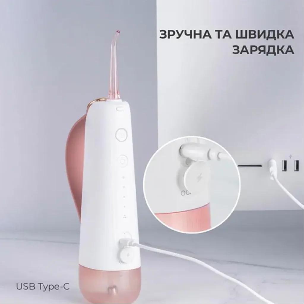 Іригатор Oclean W10 Pink NEW-2 NOZZLES (6970810555752) UA