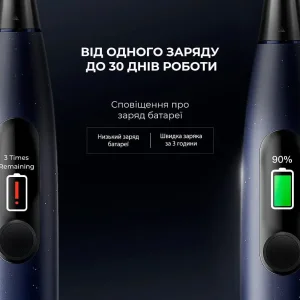Електрична зубна щітка Oclean X Pro Digital Dark Electric Toothbrush Blue (6970810553482) UA