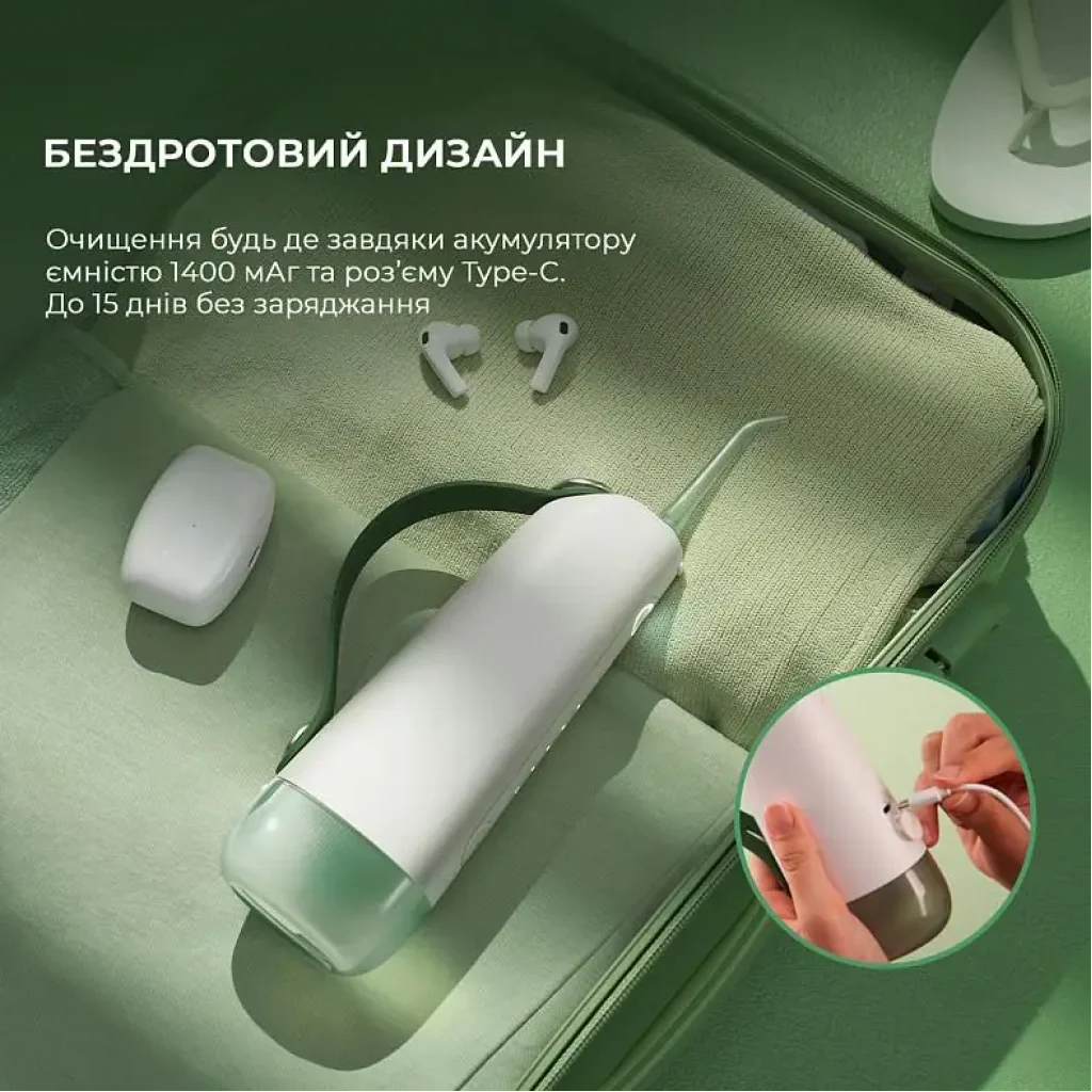 Іригатор Oclean W10 Green NEW-2 NOZZLES (6970810555745) UA