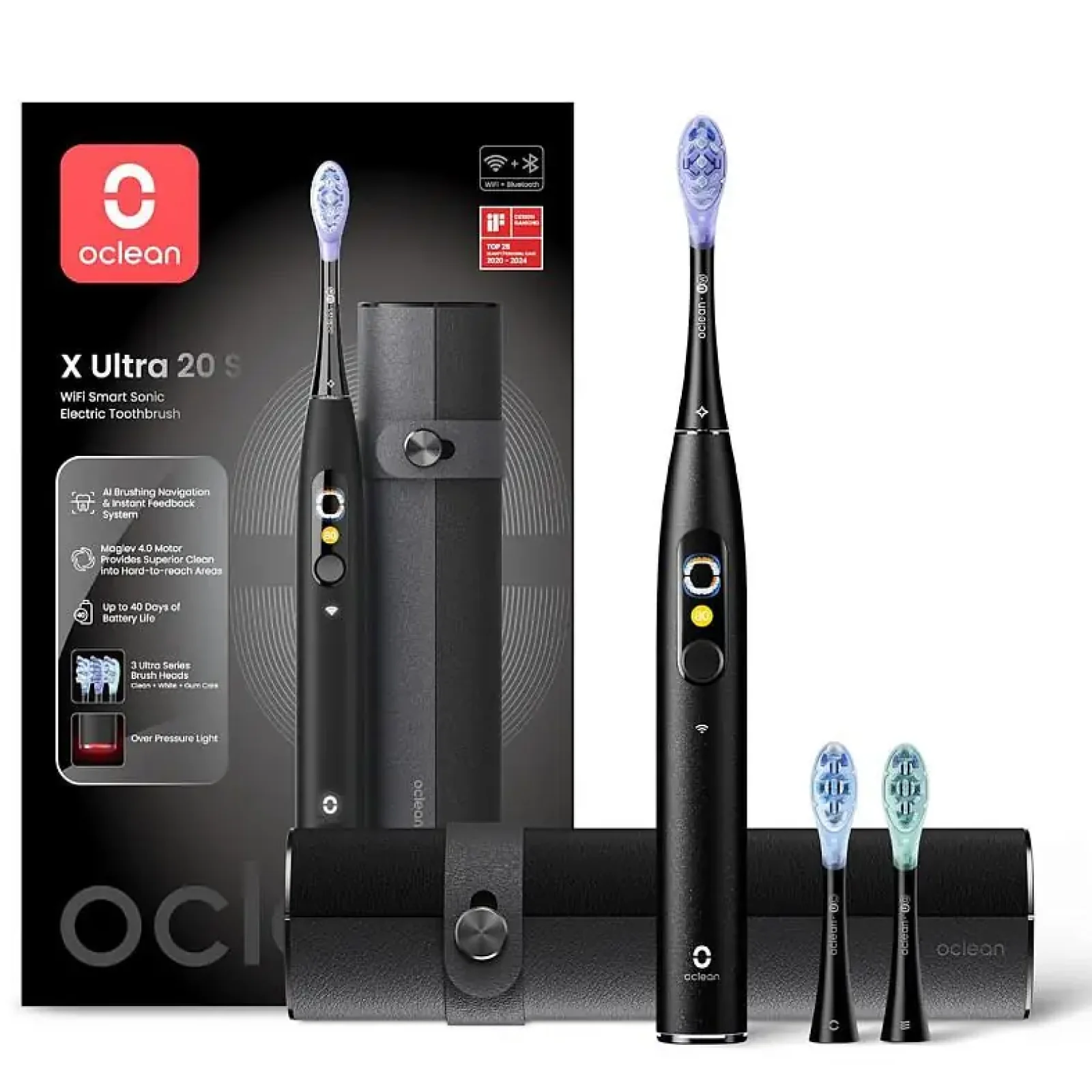 Електрична зубна щітка Oclean X Ultra 20 Set Electric Toothbrush Black (6970810557107) UA