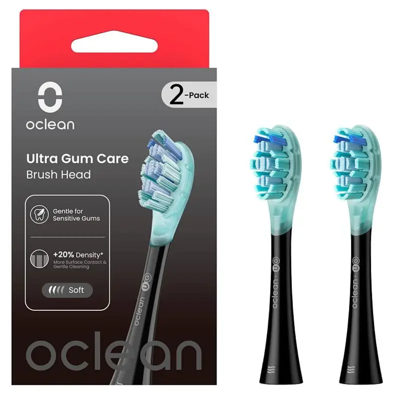 Насадка Oclean Ultra Gum Care Brush Head 2psc UG02 B02 Black (6970810553567) UA