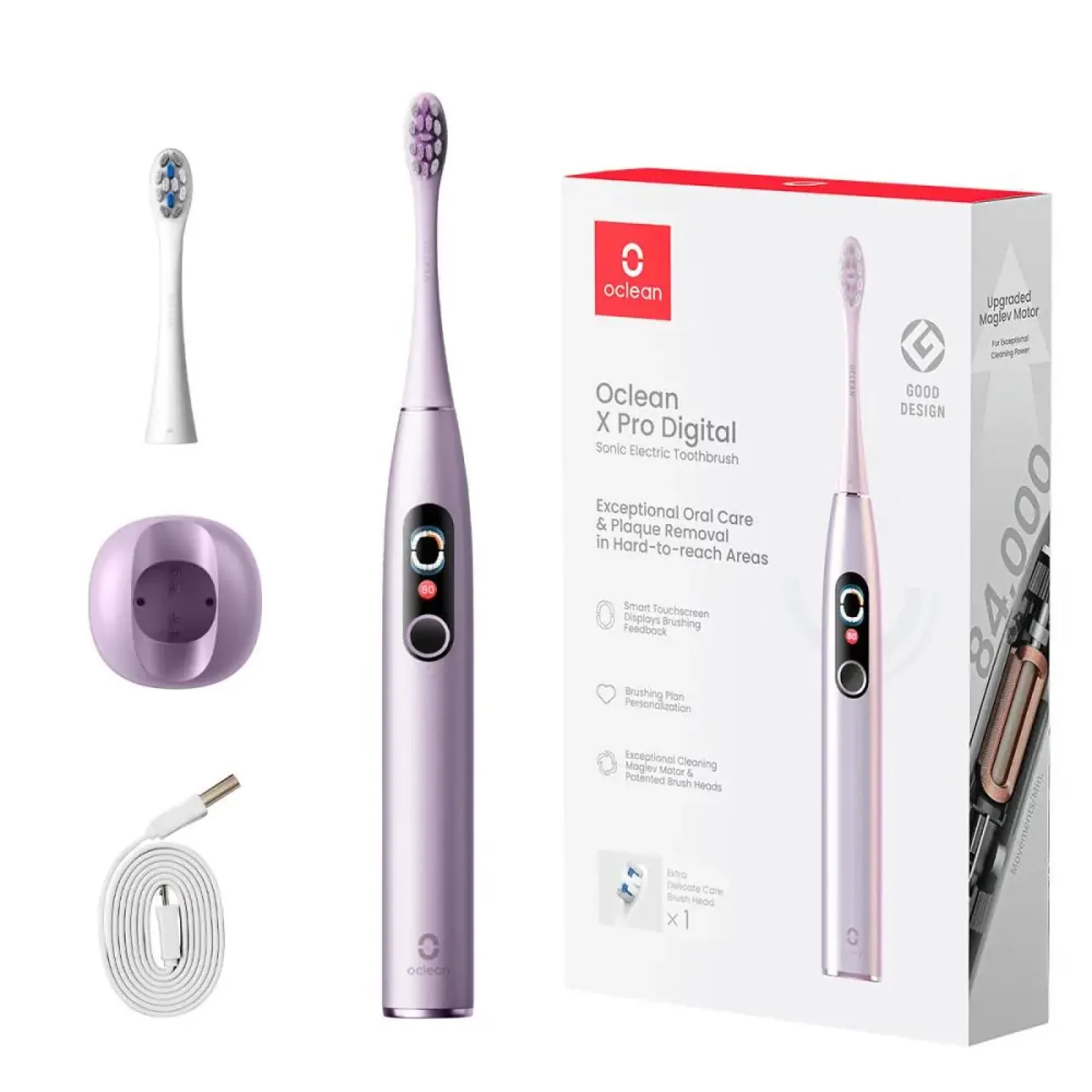 Електрична зубна щітка Oclean X Pro Digital Electric Toothbrush Purple (6970810553475) UA