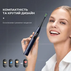 Електрична зубна щітка Oclean X Pro Digital Dark Electric Toothbrush Blue (6970810553482) UA