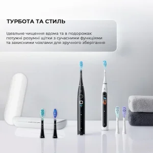 Електрична зубна щітка Oclean X Pro 20 S Duo Set White+Black (6970810556919) UA