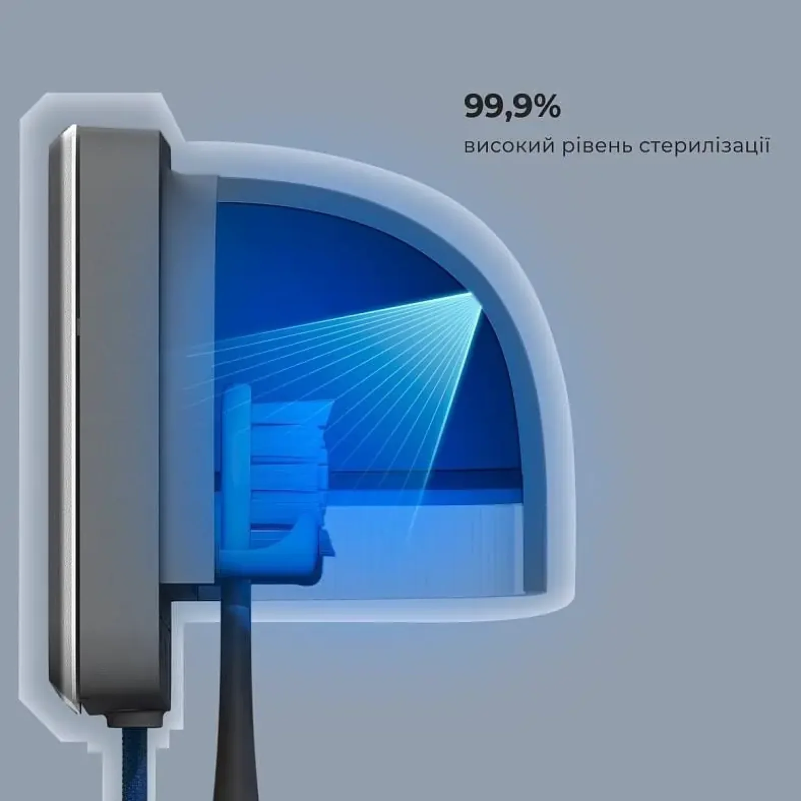 Стерилізатор для зубних щіток Oclean S1 Toothbrush Sanitizer Grey NEW (6970810552645) UA