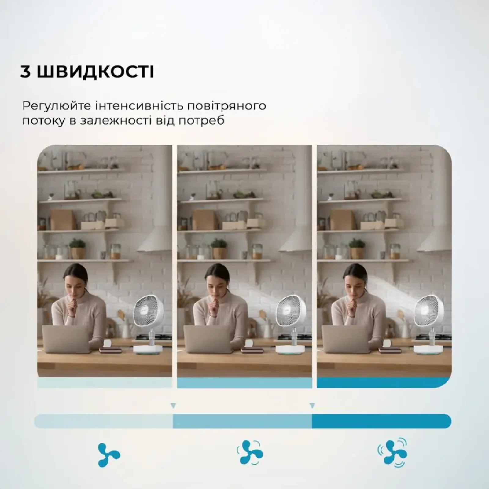 Портативний вентилятор CECOTEC Telescopic fan EnergySilence 1000 FoldAir Portable (CCTC-08361) UA