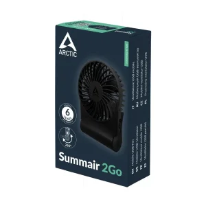 Настільний вентилятор з вбудованим акумулятором USB-C SUMMAIR 2GO BLACK AEBRZ00027A ARCTIC UA