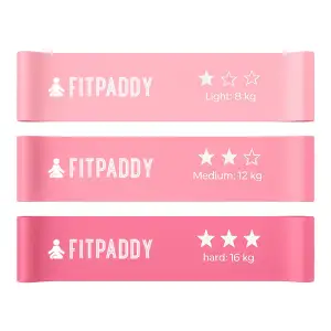 Набір стрічкових еспандерів рожевий 3 шт. EBND02PK FITPADDY UA